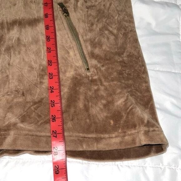 Onque Casuals Brown Quarter-Zip Pullover Jacket XL Soft Velour Blend Long Sleeve - Picture 9 of 9